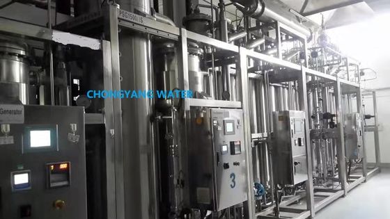 Instalações de destilação de aço inoxidável de várias colunas Tratamento de águas médicas