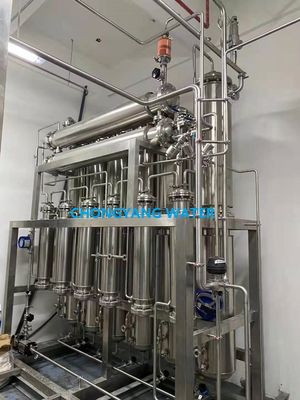 Equipamento farmacêutico para água destilada multiefeito WFI Ro máquina de diálise