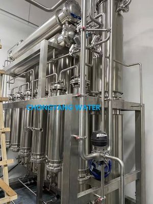 Instalação de destilação a vapor de várias colunas Máquina industrial de água destilada