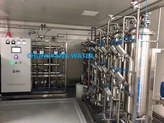 Osmosis inversa embalada + eletrodeionização para água purificada
