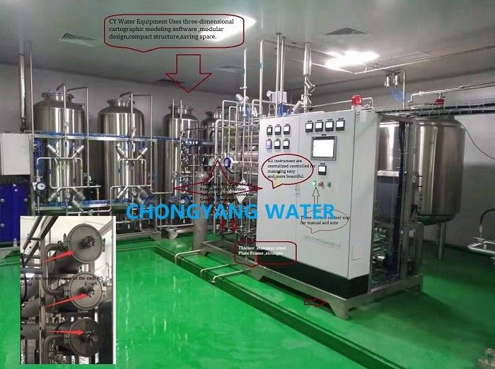 Sistema de filtro de água Ro da estação de tratamento de água deionizada CEDI na indústria farmacêutica